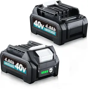 40V Li-Ion Replacement Battery - Compatible with Makita XGT BL4050 BL4025 BL4020 BL4060 Cordless Power Drill/Chainsaw/Vacuum Tool Batteries Packs(2/1 PACK 4.0AH)