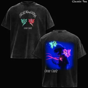 Omar Courtz Por Si Mañana No Estoy Vintage Acid Washed Oversized Graphic T Shirt – Latin Urban Album Aesthetic Tee, Reggaeton Trap Streetwear, Soft Heavyweight Cotton Unisex Tee, Double Sided Music Shirt, Gift for Omar Courtz Fans E59