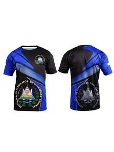 Deep Blue Storm Salvador Memorial Shirt, Blue Block Football Training T-Shirt, Athletic Shirt, Casual Sports Wear for Men