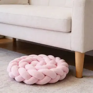 Comfortable Soft Woven Long Cushion 150 cm Multi-Purpose Backrest Pillow for Living Room Sofas Beds Decorative Nature