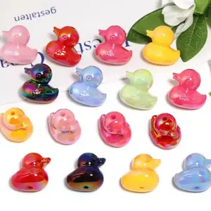 Colored UV Duckie 20mm Acrylic Beads Set of 2