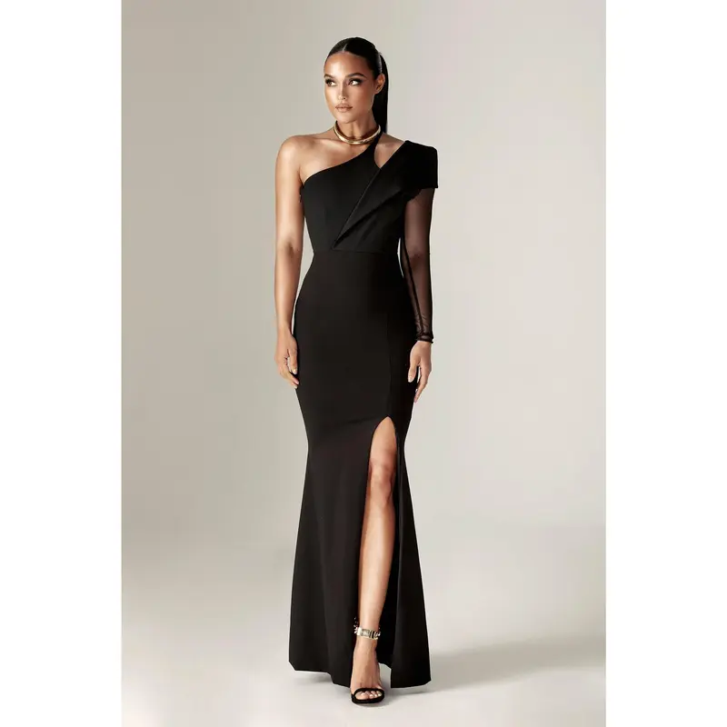 asymmetric cut-out-detail dress - TikTok Shop