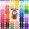 20 Pcs French Vintage Large Bow Hair Clips, Elegant Metallic Hair Bows Girls Value Pack, For Birthday Parties, Fancy Dress, And Daily Use Claw Clips Hair Barrettes, Hair Decor