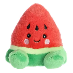 Palm Pals Adorable Sandy Watermelon 5 inch Red Mini Soft Plush Collectable Stuffed Animal