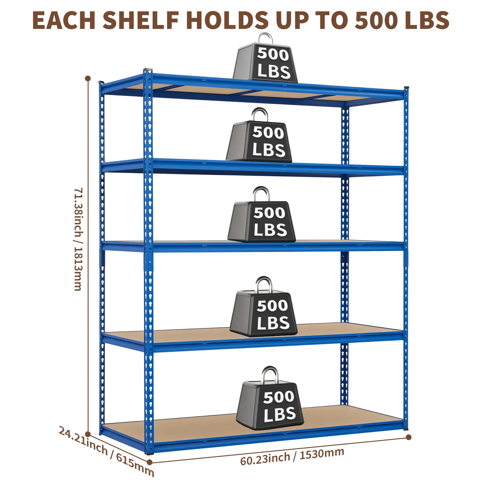 6024R High Gloss Blue 1530(L)x615(D)x1813(H)mm 