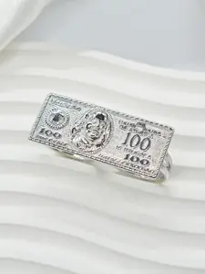 Men's Fashion Hip-Hop Dollar Bill Ring Set, Hollow Out Design, Perfect Gift for Halloween Christmas Easter, Daily Wear & Parties