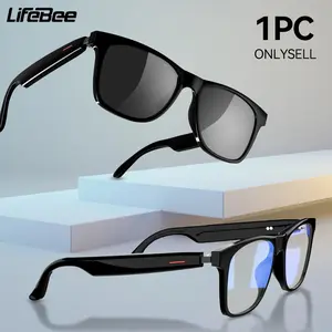 LFEBEE Smart Glasses, 1 Count Wireless-compatible Wearable Smart Glasses with Voice Control, UV Protective Glasses for Outdoor Sports