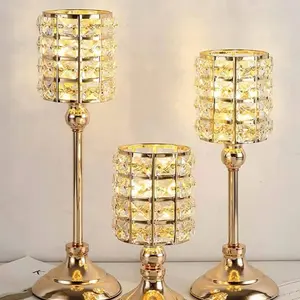 Gold crystal candle handler 3 sizes