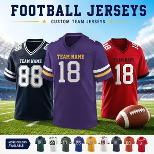 Custom Football Jersey, Customizable Team Name Number Logo Unisex Minnesota  Game Day Fan Gear for Men Women Kids YQ6