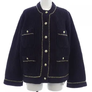 Pre-owned CHANEL Wool Small Leather Goods LOOK45 Collarless Jacket