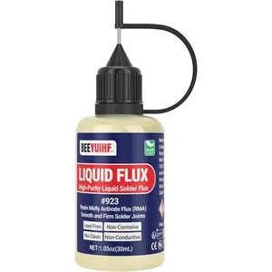 No Clean Liquid Rosin Solder Flux Dropper Squeeze Bottle 30 mL/1.05Oz. for Electrical Soldering