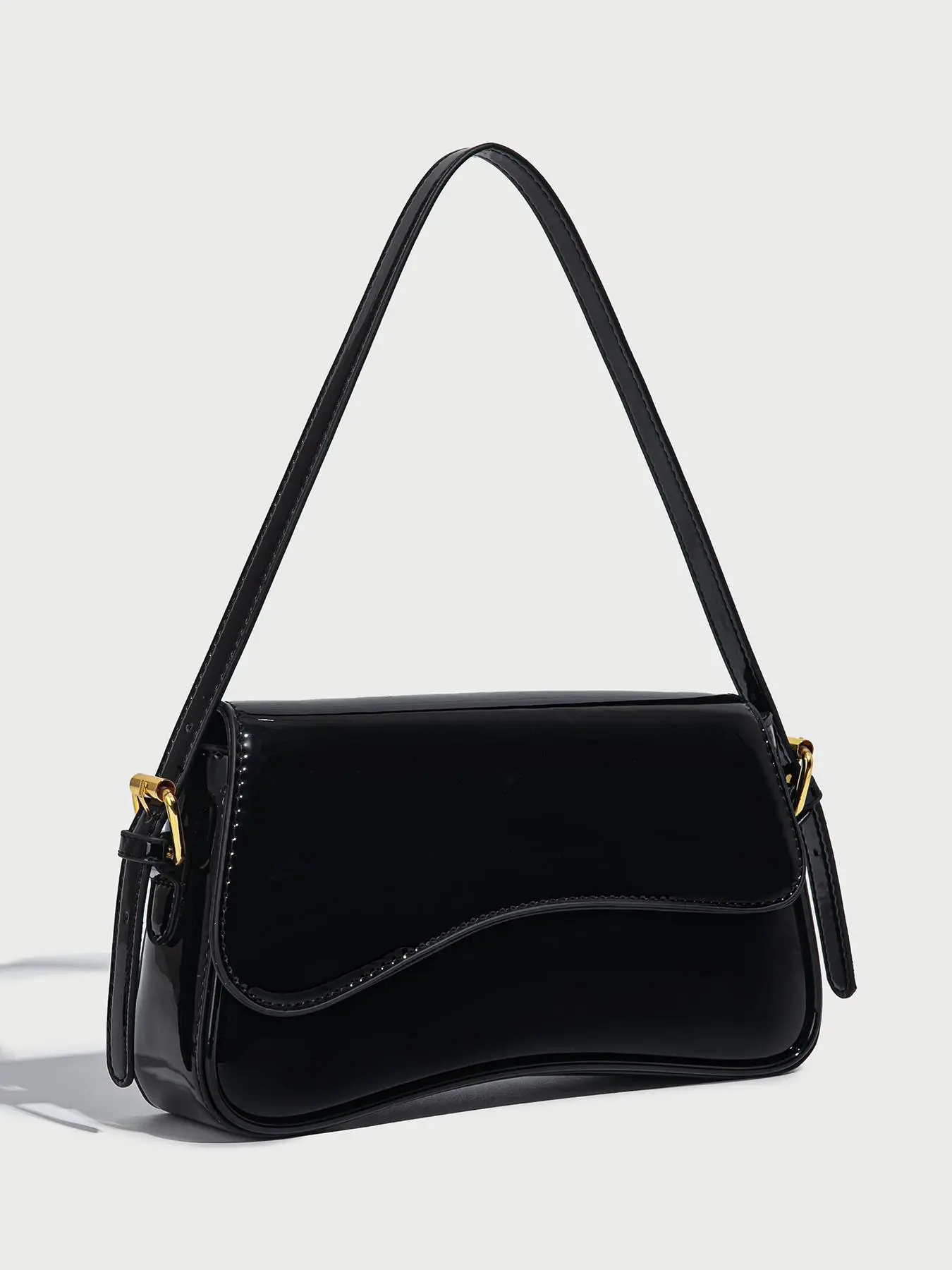 Niche cross casual versatile one shoulder handbag Textured one-shoulder dumpling bag, simple solid color  main image 2