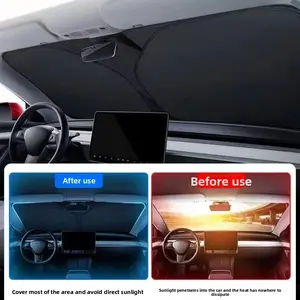 Car Sunshade for Windshield - UV Protection & Heat Blocking Titanium Silver Anti-Glare Panel Foldable Universal Windshield Cover