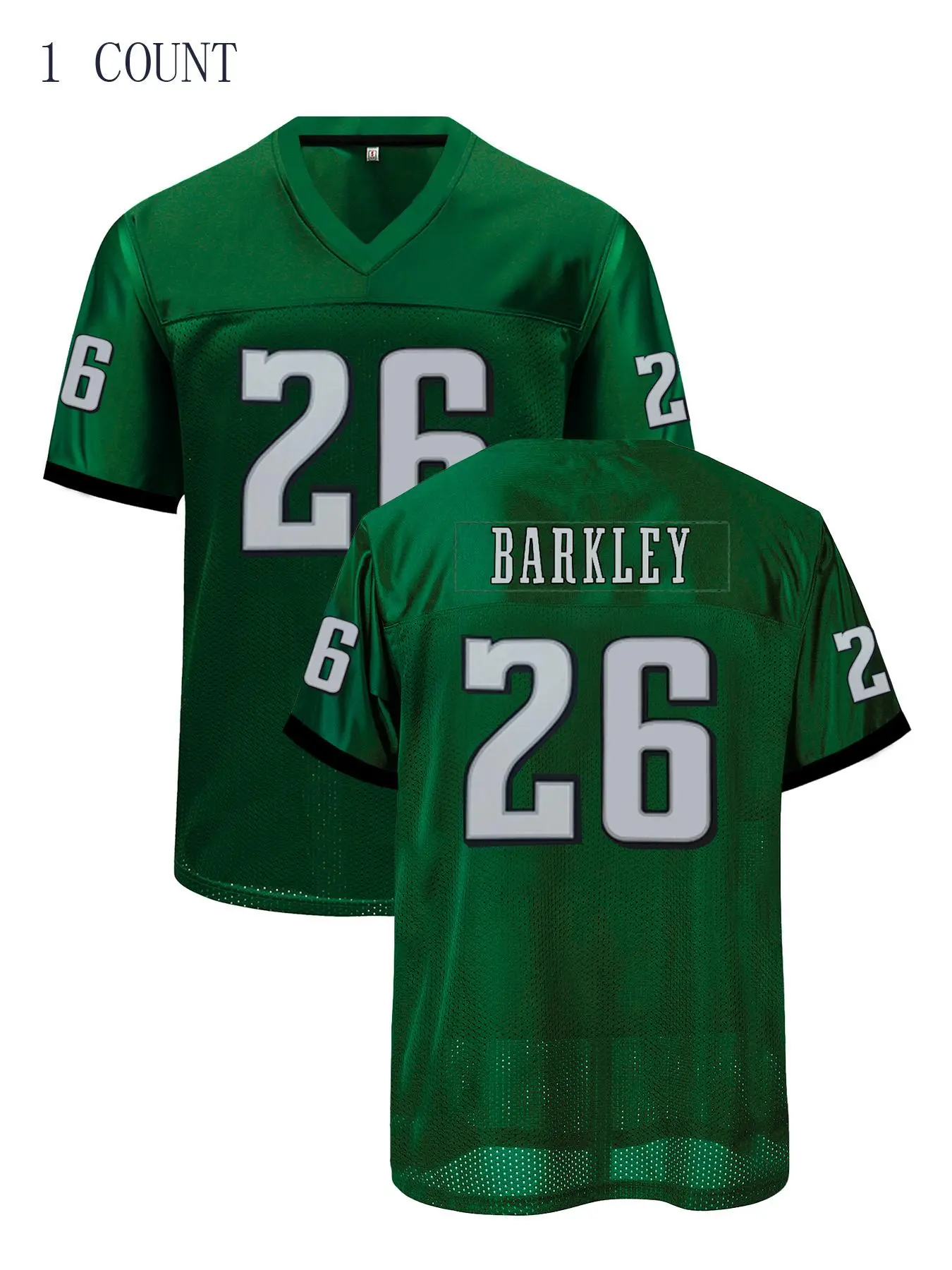 Men's Number & Letter Embroidered V Neck Short Sleeve Football Jersey, Loose Casual Comfy T-Shirt for Summer, Men's Top for Daily Wear, Sport Top, Football Shirts