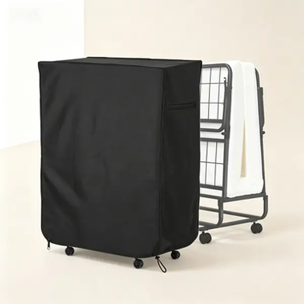 Adjustable Rollaway Bed Cover, Waterproof and Dustproof, with Zipper and Elastic Drawstring, Thickened Storage Cover for Folding Cot, Heavy Duty Protection, Secure Fit, Universal Size, Easy to Clean