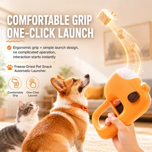 Freeze-Dried Pet Snack Automatic Launcher - Durable Interactive Food Dispensing Toy kitten for Cats and Dogs, Slow Feeder Puzzle, Boredom Relief, Self-Entertainment, Activity Boost, Ideal Gift