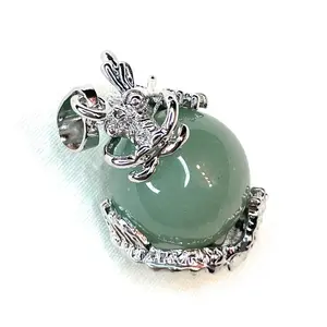 Dragon Pendant Sphere Necklace