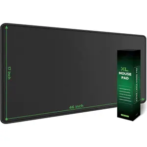 Huge 46"x17" 5mm Gaming  Pad Large  Pad for Desk Gaming Giant Black XXL Thick Long  Extended Big Gamer Desk Mat