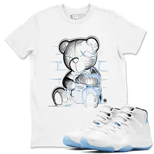 Unisex T-shirt to match Jordan 11 Legend Blue - Neon Bear. 100% Cotton for Casual Wear. Comfortable Summer Unisex T-Shirt to match Jordan Sneaker. Streetwear Style. urban outfitters