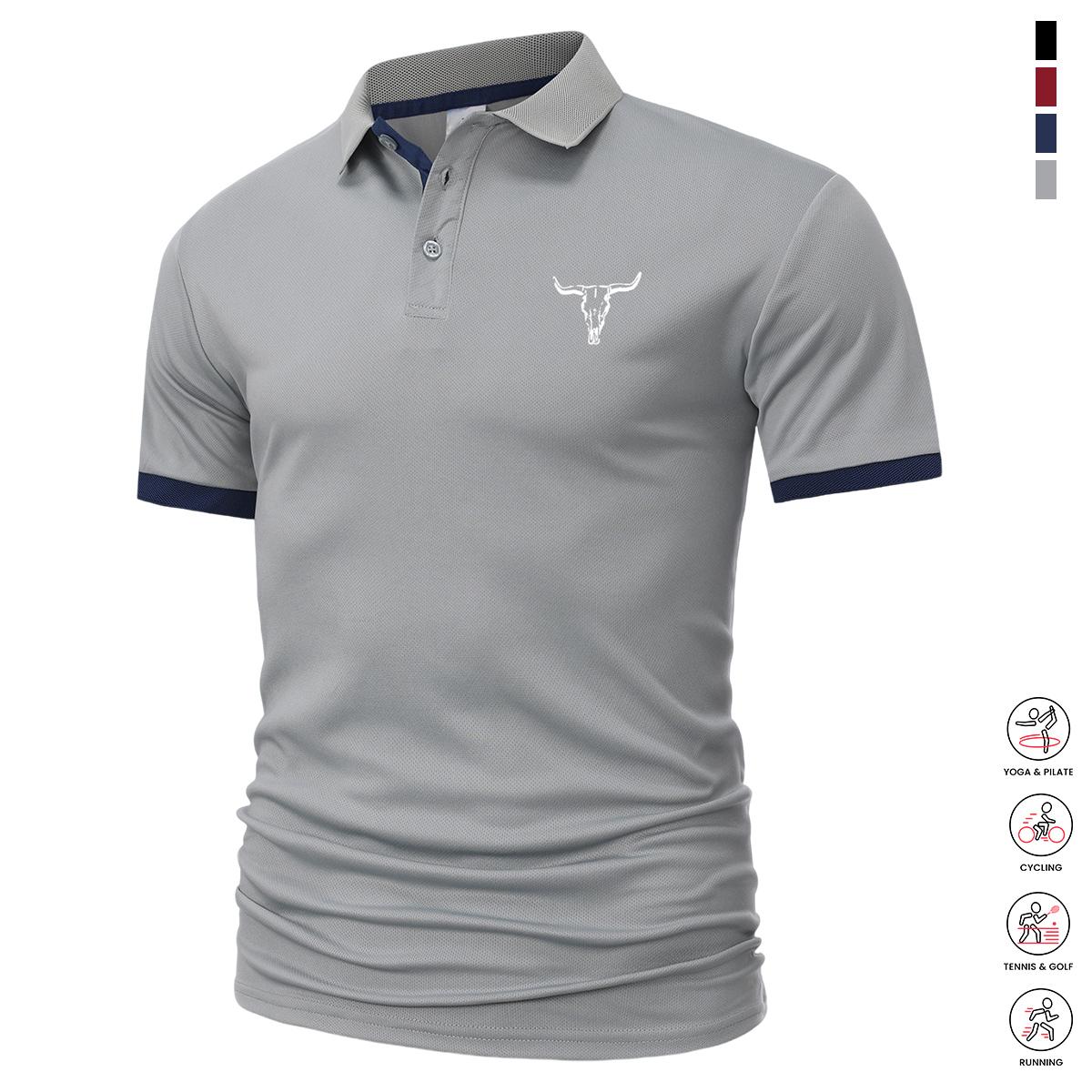 Colorful Polo Shirts | Polyester fabric, short sleeves, soft—suitable for casual and business wear