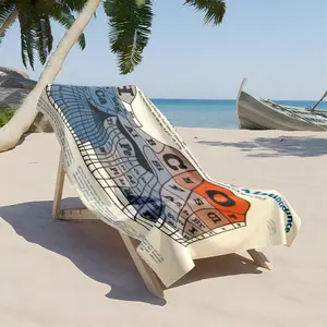 1 piece Relative Abundance Diagram of the Periodic Table of Elements themed beach towel - Modern-style flannel blanket, suitable for sofas and beds, all-season use, super soft and comfortable, digital printing, 100% polyester material, machine
