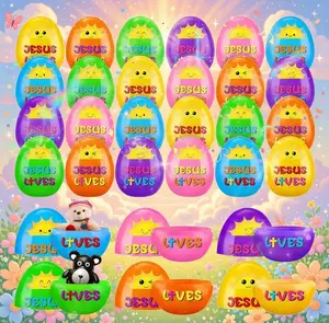 72 PCS Easter Eggs Empty Plastic Eggs Resurrection Eggs with Jesus Cross Easter Basket Stuffers Easter Eggs Fillers Christian Gift for Sunday School Religious Party Easter Lent Gift for Students Outdoor Eggs Hunt Hold Candy Classroom Prize Home Vase Decor