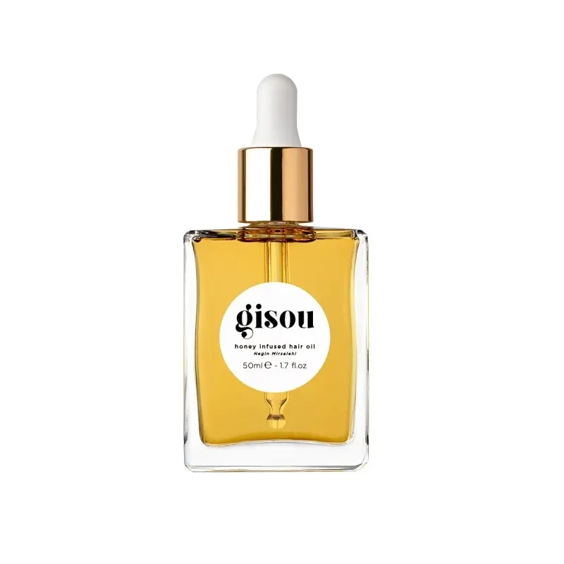 Gisou Honey Infused Hair Oil - Hydrating & FrizzControl Luxury Hair Treatment with Mirsalehi Honey, AddsShine & Heat Protectant, Color Safe for All Hair Types, 1.7 FI OZ