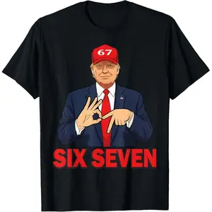 Six Seven Trump Funny Patriotic 6 7 Meme for Men Women Kids T-Shirt