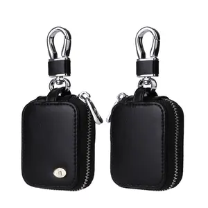 PU Leather Earbud Case with Zipper & Keychain, Portable Headphone Storage Pouch for AirPods 4/1/2/3/Pro 2, USB Cable & Wired Earphones