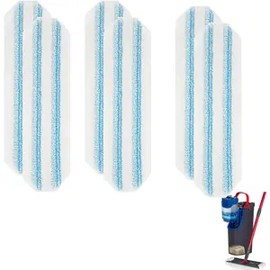 6 Pack  Mop Pads Compatible with /Vileda H2prO System,Microfiber Pads Refills Machine Washable Up to 100 Times Wet Dry Use Suitable for  Floor Types (6 Pack)