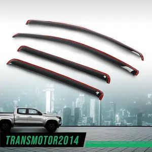In-Channel Transparent Truck Window Visors - Rain Guards, Debris Shield, Direct Affix Auto Accessories for 2023-2025 Chevy Colorado & GMC Canyon Crew Cab