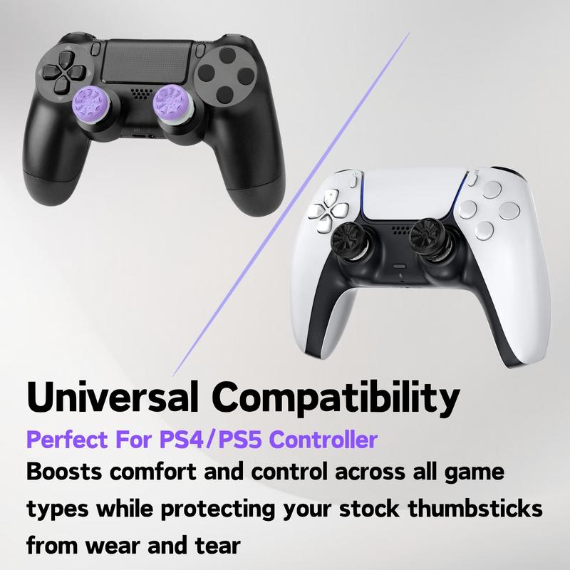 FPS Thumbstick For PS5/PS4, Precision, Anti slip, FPS game, Aim boost, Comfort, 1 High-Rise & 1 Mid-Rise, Controller/Gamepad/Playstation/4/5/Xbox accessories
