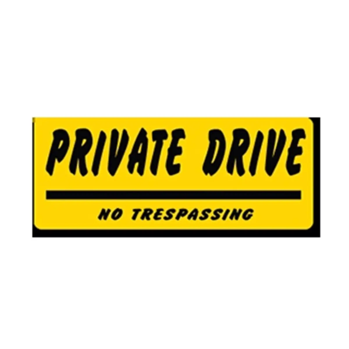 EverMark YHM010-01 Private Drive No Trespassing Clip-On Sign