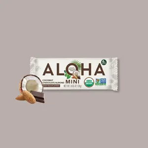 ALOHA Coconut Chocolate Almond Mini Protein Bars | 20 Minis | 6g Plant Protein, 2g Sugar Each | Certified USDA Organic, Vegan, Gluten-Free | Real Coconut + Almonds + Chocolate