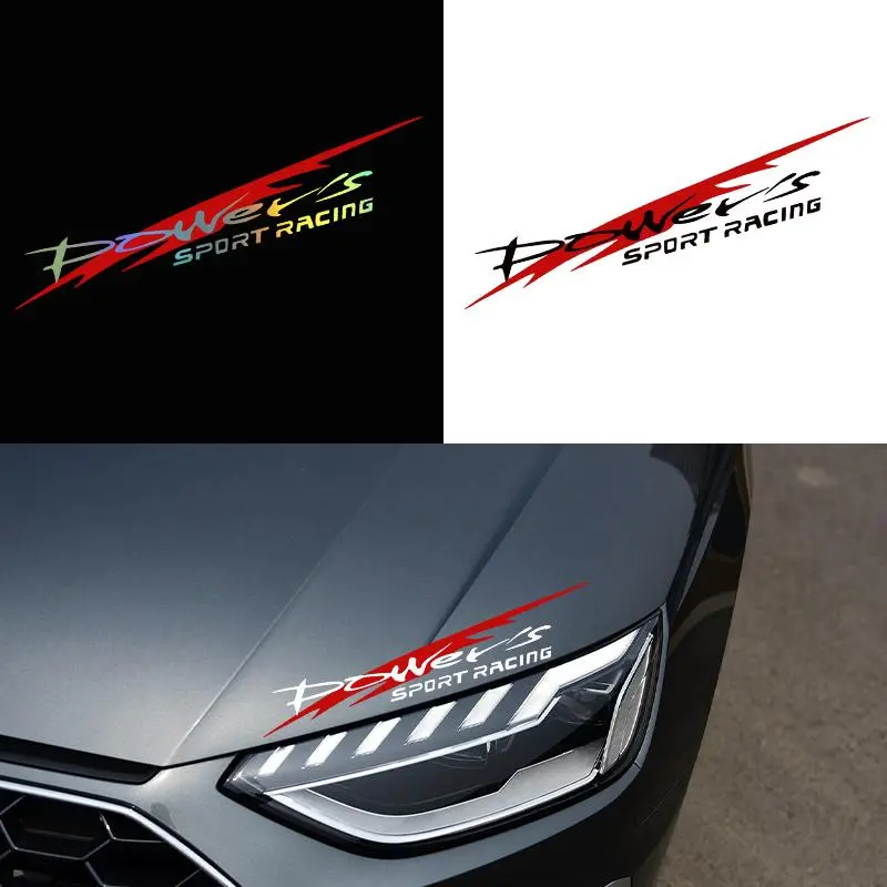 Sport Racing Style Car Light Eyebrow Sticker, Waterproof & Sunscreen Modified Vinyl Decal for Car Hood, Body, Lights, Perfect Gift for Modification Lovers, Car Decals, Automobile Decals, Automotive Decals, Sticker For Cars