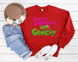 Very Demure Not grinchy sweatshirt, Christmas sweatshirt,