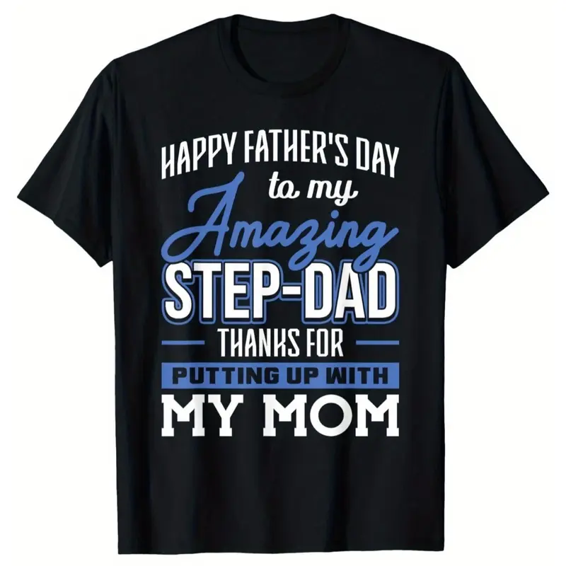 NO.BRAND Men's Slogan T-Shirt, Soft Pure Cotton Casual Streetwear Tee for Sports, Round Neck Father's Day Gift for Dads