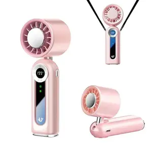 Ice Cooling Handheld Fan, 199-Speed Adjustable, 15000RPM Turbo Motor, 2000mAh Battery, 3-in-1 Portable Design (Handheld/Neck/Desk), Type-C Rechargeable