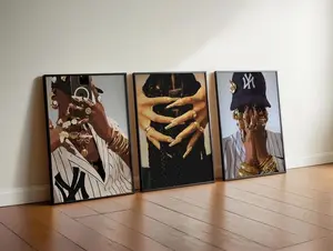 Black Girl Wall Art Set of 3 poster Urban Prints, Feminine Dorm Décor #3331