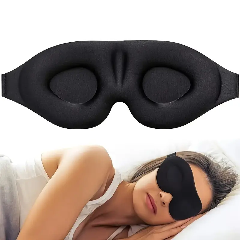 Sleep Mask, 3d Contour Cup Sleep Mask And Eye Mask, Concave Molded Night Sleep Mask, Blocks Light, Soft And Comfortable Eye Mask, Suitable For Travel, Yoga Naps, Blackout Sleep Mask