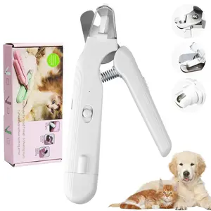 2-in-1 Pet Nail Clipper and Grinder, Ultra Quiet Electric Grooming Tool with LED Light, Rechargeable for Dogs & Cats of All Sizes, Low-Noise Motor for Safe Trimming