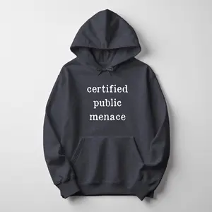 Certified Public Menace Hoodie: Funny Rebel Statement Sweatshirt