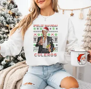 Tony Montana "Feliz Navidad Culeros" Ugly Christmas Sweater , Scarface Holiday Gift , Funny Christmas Shirt