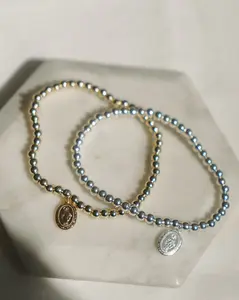 Miraculous Medal Beaded Bracelet