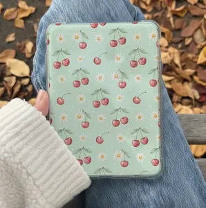 Cherries Bookish Kindle Insert for Clear Case – Aesthetic Book Lover Decor | Cozy Reading Accessory