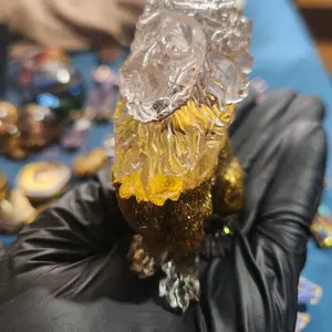 Orgone InnerG Lion Decro - Unique Handcrafted Gemstone Decor Piece for Home & Office Decor