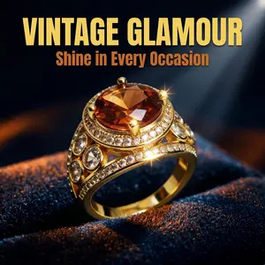 Vintage oval synthetic cubic zirconia ring, glamorous jewelry, perfect for an anniversary dinner.