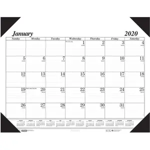 House of Doo HOD124 22 x 17 in. Recycled One-Color Refillable Monthly Desk Pad Calendar, 12 Month