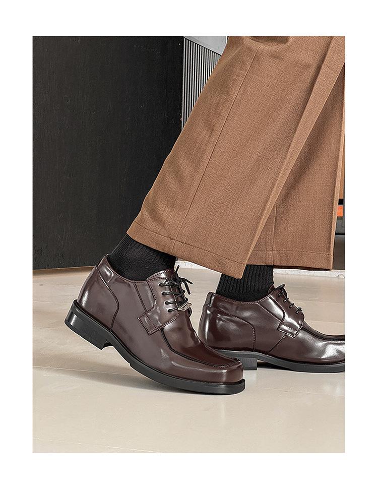 2026 Men's Square Toe Derby Shoes, Niche Trendy Casual Business Formal Shoes, Versatile Dress Shoes for Office & Daily Wear