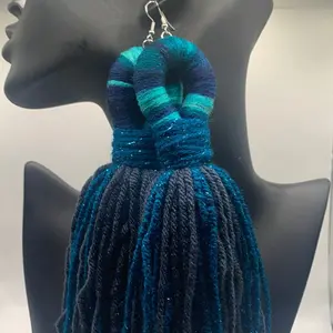 True Blue Tassel Earrings - Handcrafted with Vibrant Blue Tassels for Stylish Accessory